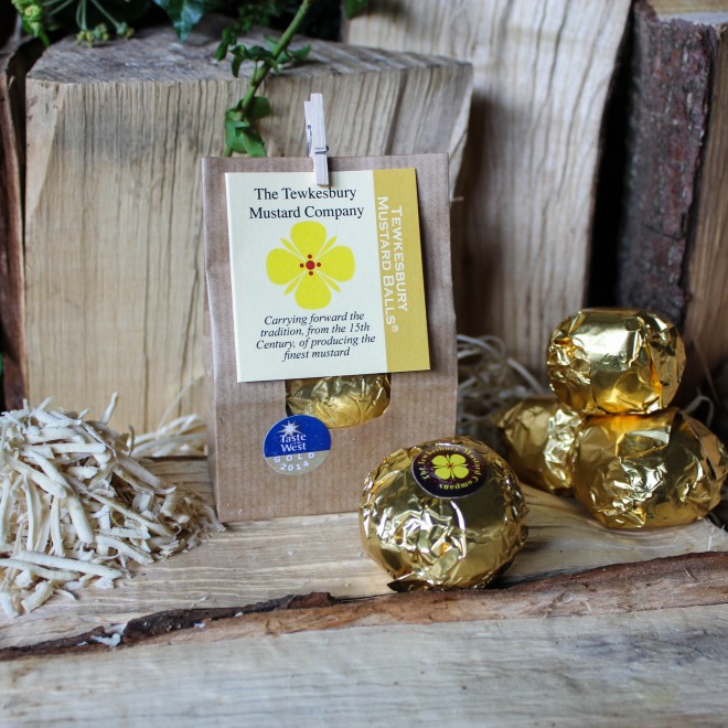 Gold Mustard Balls Genuine Tewkesbury Mustard Gold Award